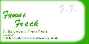 fanni frech business card